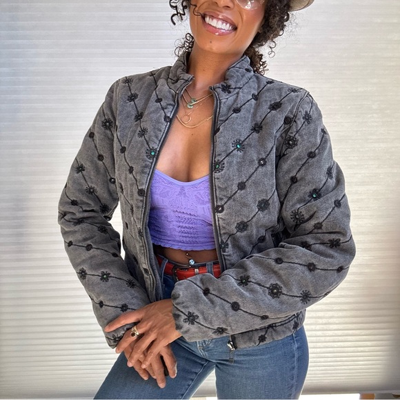 Desigual Quilted Sequin Denim Jacket - Picture 5 of 14